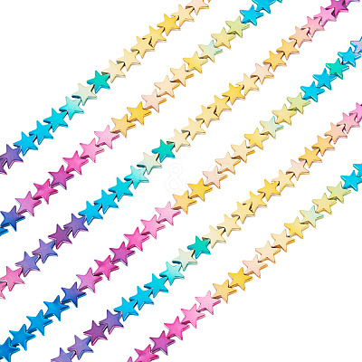 2 Strands Gradient Color Electroplated Synthetic Non-magnetic Hematite Beads Strands G-TA0002-86C-1