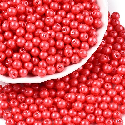 Opaque Baking Paint Glass Beads DGLA-T004-02K-1