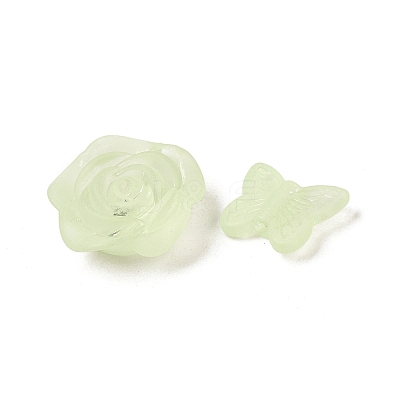Frosted Transparent Acrylic Beads OACR-U006-03E-1