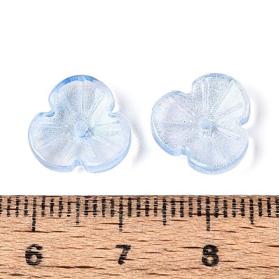 Baking Paint Transparent Glass Bead Caps DGLA-N014-09A-05-1