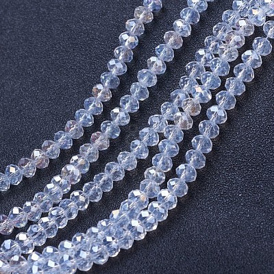 Electroplate Glass Beads Strands EGLA-A034-T10mm-B02-1