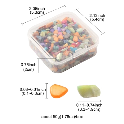 50G Dyed Natural Freshwater Shell Chip Beads BSHE-YW0001-04-1