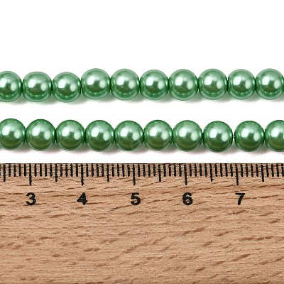 Eco-Friendly Dyed Glass Pearl Round Beads Strands HY-A002-6mm-RB008-1