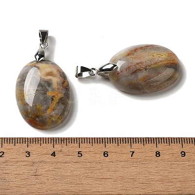Natural Crazy Agate Pendants G-Z055-03P-05-1