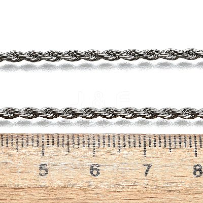 Tarnish Resistant 304 Stainless Steel Rope Chain Necklaces STAS-S029-01-1