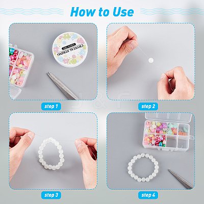 DIY Children's Day Gift Stretch Bracelets Making Kits DIY-CA0001-37-1