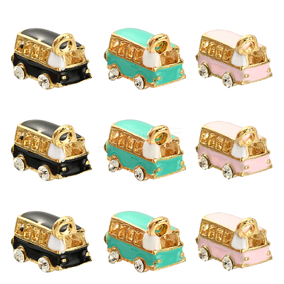 15Pcs 3 Colors Alloy Pendants ENAM-CJ0002-26-1