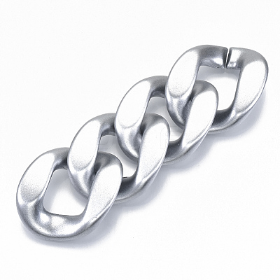 Opaque Spray Painted Acrylic Linking Rings OACR-S021-63A-B02-1