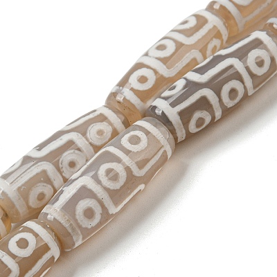 Tibetan Style dZi Beads Strands G-P526-C01-1