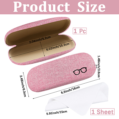 1Pc Oval Polyester Eyeglass Cases AJEW-CN0007-32D-1