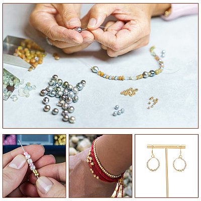 420Pcs Brass Beads KK-DR0001-36-1