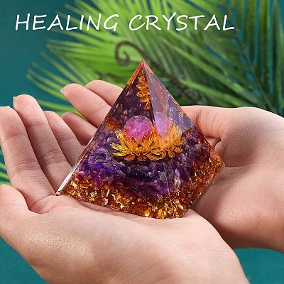 Amethyst Crystal Pyramid Decorations JX073A-1