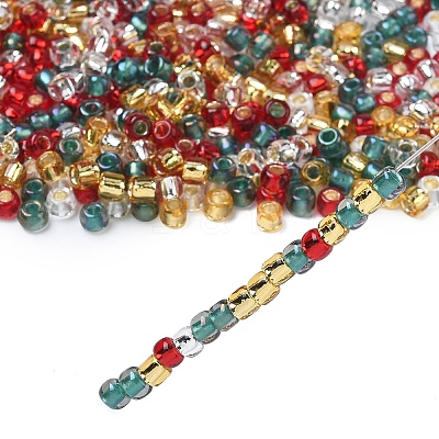 4 Colors 6/0 Christmas TOHO Round Seed Beads SEED-X0058-23-1