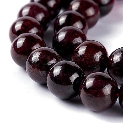 Round Natural Garnet Beads Strands X-G-D751-10mm-1