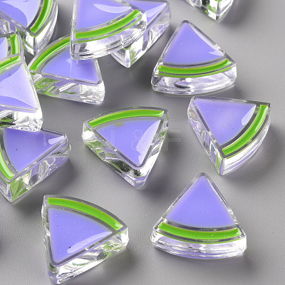 Transparent Enamel Acrylic Beads TACR-S155-001J-1