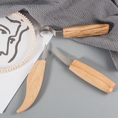 Stainless Steel Woodcarving Cutter TOOL-WH0118-20-1