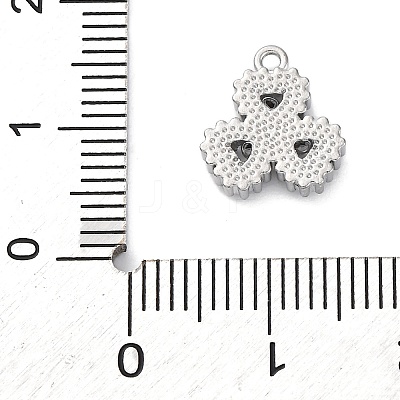 Ion Plating(IP) 304 Stainless Steel Cubic Zirconia Pendants STAS-R141-05P-03-1