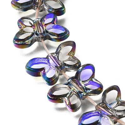 Electroplated Transparent Glass Beads Strands GL-CBA98F0-03A-1