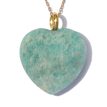 304 Stainless Steel with Amazonite Pendants GG-OY001-02G-01-1