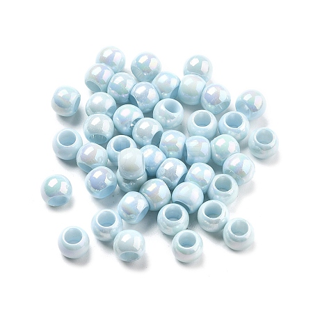 UV Plating Rainbow Iridescent Acrylic Beads LS-PACR-D300-01H-1