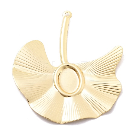 Brass Pendants Cabochon Settings KK-B134-07G-1