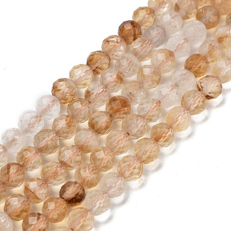 Natural Citrine Beads Strands G-B088-C17-05-1