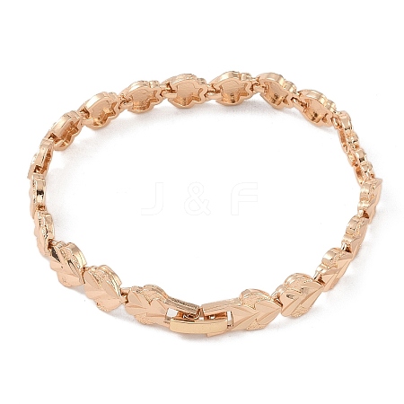Brass Link Chain Bracelets for Women Men BJEW-P324-01F-KCG-1