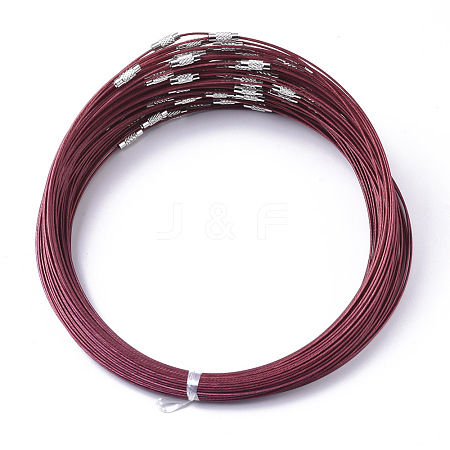 Stainless Steel Wire Necklace Cord DIY Jewelry Making TWIR-R003-09-1