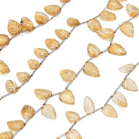 Natural Citrine(Heated) Beads Strands GG-CBA0C95-E08-1