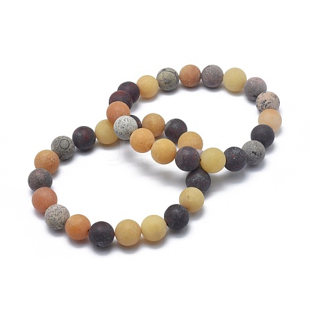 Natural Mixed Gemstone Bead Stretch Bracelets X-BJEW-K212-B-029-1