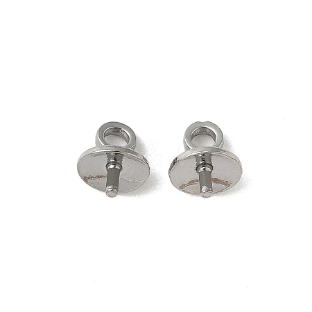 304 Stainless Steel Cup Pearl Peg Bails Pin Pendants STAS-L300-004D-P-1