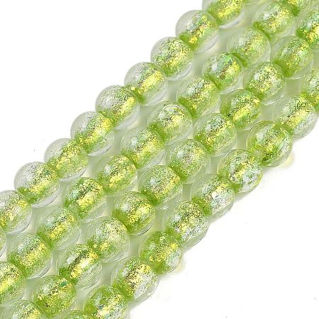 Handmade Foil Lampwork Beads Strands FOIL-K003-06B-12-1