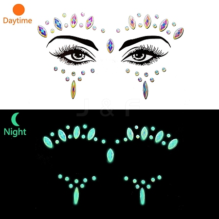 Luminous Glow in the Dark Removable Temporary Water Proof Tattoos Paper Stickers PW-WGF5E01-21-1