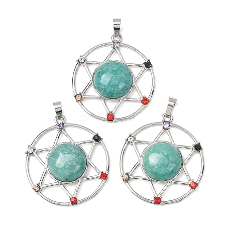 Natural Amazonite Pendants GG-CBA0251-09A-P-1