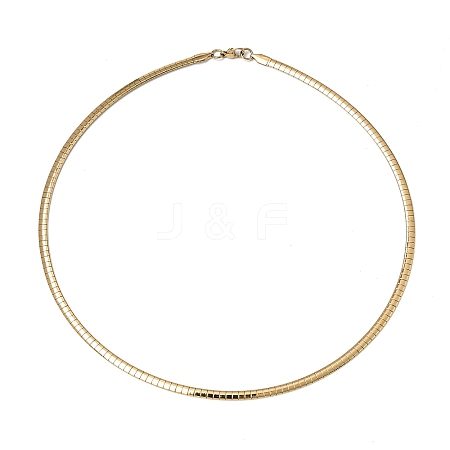 4MM 304 Stainless Steel Flat Snake Chain Necklaces MAK-Z004-07G-1