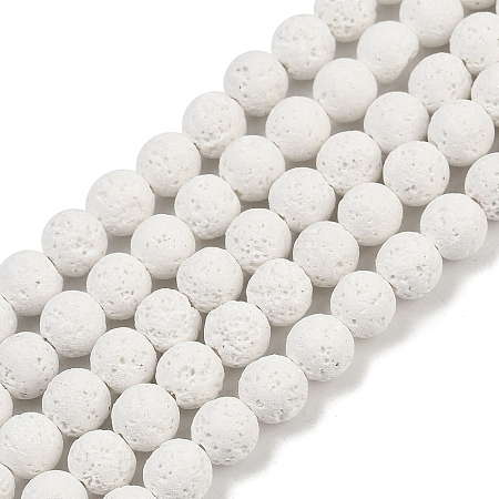Synthetic Lava Rock Beads Strands G-S397-D02-10mm-1