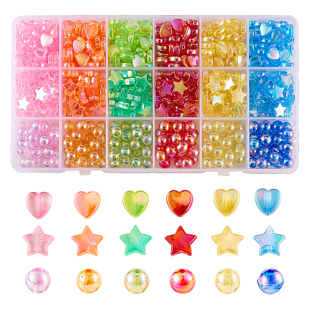 630Pcs Eco-Friendly Transparent Acrylic Beads TACR-CJ0001-23-1