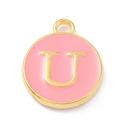 Golden Plated Alloy Enamel Charms X-ENAM-Q437-14U-1