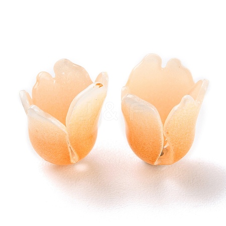 3-Petal Opaque Acrylic Bead Caps SACR-D007-08A-1