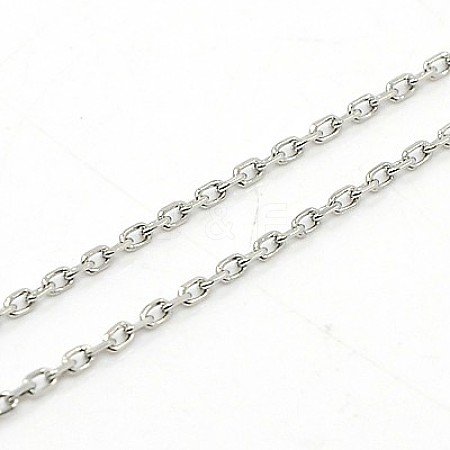 Non-Tarnish 304 Stainless Steel Cable Chain Necklaces NJEW-H433-1mm-03P-1