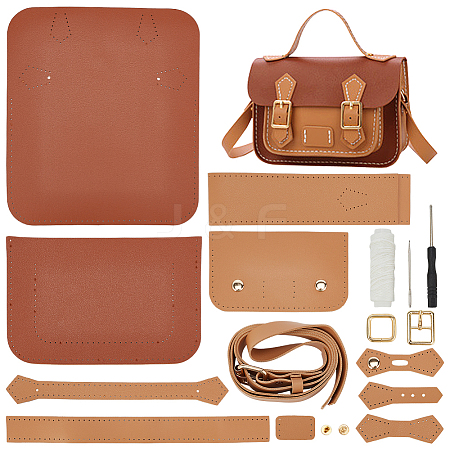 DIY Imitation Leather Satchel Making Kits DIY-WH0304-529A-1