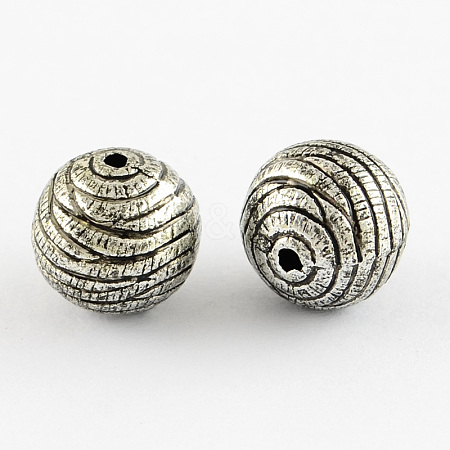 Round Antique Acrylic Beads PACR-S208-06AS-1