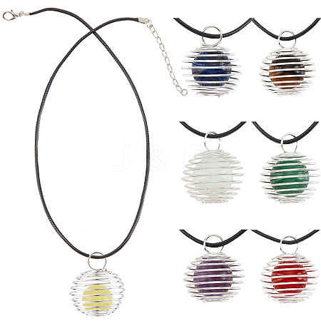 SUNNYCLUE DIY Bead Cage Necklace Making Kits DIY-SC0018-58-1