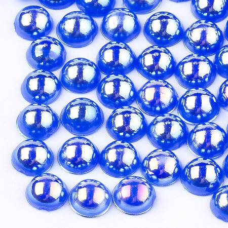 ABS Plastic Imitation Pearl Cabochons OACR-S025-5mm-01-1