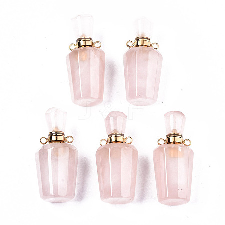Faceted Natural Rose Quartz Pendants LS-G-T131-14G-1