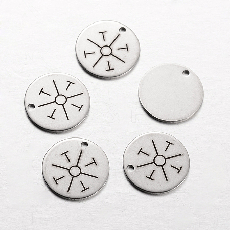 Spray Painted Stainless Steel Charms STAS-I051-E10-1