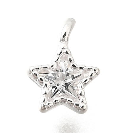 925 Sterling Silver Cubic Zirconia Charms STER-Q005-01B-A-1