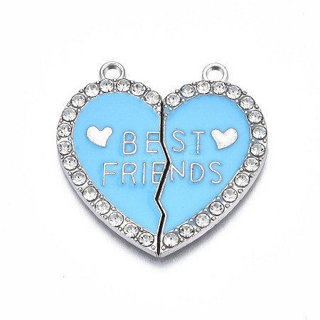 Alloy Enamel Split Pendant ENAM-S130-25B-1