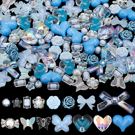 180Pcs 15 Styles Mixed Style Acrylic Beads OACR-PA0001-10-1