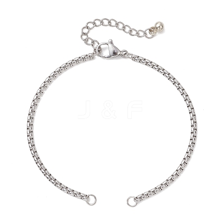 304 Stainless Steel Box Chain Bracelet Making AJEW-JB01505-1